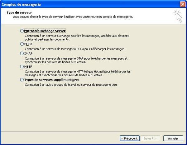 Configurer Messagerie Wanadoo Outlook 2007